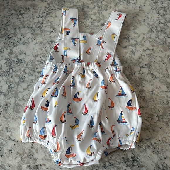 Baby Loren Bubble Romper Sailboats - Picture 2 of 3
